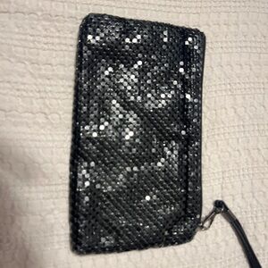 New York & Company Black Sequin Wristlet